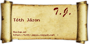 Tóth Jázon névjegykártya